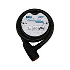 Anahtarlı Aç-kapa Kilit Kapaklı Motor - Bisiklet Kilit Çelik Tel Siyah Şeffaf Kılıf 20mmx150cm 