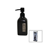 Dikdörtgen Siyah - Düz  Seramik Sıvı Sabunluk 