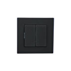 Mutlusan Rita-2220 402 0284 Poşetli Siyah - Komütatör - 2li Anahtar Priz Vidalı - Çerçeveli 