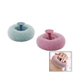 Duş Masaj Süngeri Renkli - Banyo Lifi Masaj Noktaları Göbekli Vantuz Saplı 