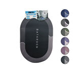 OVAL - MAT RENKLER   38X58CM   SU EMİCİ - SİHİRLİ  BANYO PASPASI  ELASTİK 