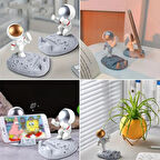 Mini Astronot Model Telefon ve Tablet Tutucu Standı 