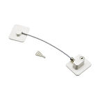 BEYAZ PLAKA   HALATLI  EMNİYET KİLİT  5X6CM YAPIŞKANLI MONTAJ=2PCS PLAKA   HALAT=18.8CM 