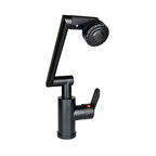 Siyah - 1080 Derece Dönebilen Çok Fonksiyonlu Musluk Batarya Ktx-3307 