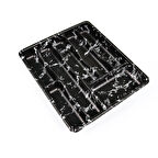 Küçük - Siyah - 7 Bölmeli Çekmece İçi Kaşıklık 36x32cm 