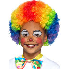 Rengarenk Kıvırcık Afro Peruk Bonus Saç 120 Gr 