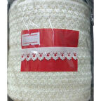 Çamaşır Lastiği Dantelli 1 Cm 1 Metre Ekru