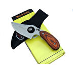 087 Yüzme Kamp Bıçak 16 Cm - Ahşap Sap, Özel Kılıflı ( Lisinya )