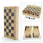 Ahşap Satranç Ve Tavla Seti Alk4242 ( Lisinya )