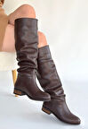 Winda Kahverengi Cilt Körüklü Çizme Vintage