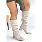 Piyat Ten Cilt Topuklu Çizme - Lisinya