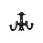 Antika Tarz Dekoratif Pirinç Gemici Askı - 85x94 Mm, Oksit ( Lisinya )