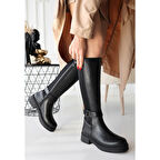 Diona Siyah Cilt Çizme - Lisinya