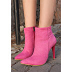Blan Fuşya Süet Topuklu Bot - Lisinya