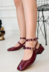 Karmi Mürdüm Cilt Topuklu Ayakkabı - Lisinya