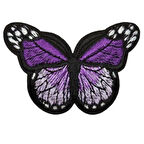 Aplike Ütü İle Yapışan Kelebek Mor Arma 7x5 Cm