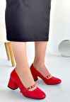 Tino Kırmızı Cilt Topuklu Ayakkabı - Lisinya