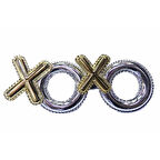 Gümüş Renk Xoxo Yazılı Parti Gözlüğü