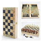 Ahşap Satranç Ve Tavla Seti Alk4240 ( Lisinya )