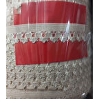 Çamaşır Lastiği Dantelli 1 Cm 1 Metre Krem