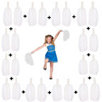 12 Çift Beyaz Gösteri Ponponu (24 Adet)