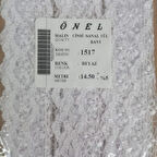 Dantel Polyester Sanal Tül Bant Beyaz 14,50 Metre En 6 Cm On-1517-b