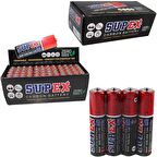 SUPEX R03 1.5V AAA ÇİNKO KARBON İNCE KALEM PİL 60LI PAKET (44Pyr34)