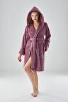 Eteği Jakarlı Triga Bambu Cotton Kadın Bornozu