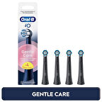 Oral-B iO Serisi Gentle Care Siyah Orijinal Yedek Başlıkları Hassas Diş Etlerine Uygun 4'lü