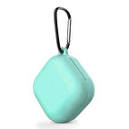 CaseOnn Samsung Galaxy Buds Live - Buds Pro Kılıf Askı Aparatlı Mat Silikon Turkuaz