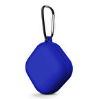 CaseOnn Samsung Galaxy Buds 2 - Buds 2 Pro Kılıf Askı Aparatlı Mat Silikon Mavi