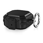 CaseOnn Samsung Galaxy Buds 2 - Buds 2 Pro Kılıf Güvenlik Kilitli Military Tank Siyah