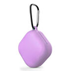 CaseOnn Samsung Galaxy Buds FE - Buds Core Kılıf Askı Aparatlı Mat Silikon Lila