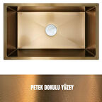 GL General 70X40 Gold Petek Dokulu Çelik Mutfak Eviyesi 304 Paslanmaz Çelik 1mm