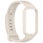 CaseOnn Xiaomi Smart Band 9 Active Kordon Tam Korumalı Spor Silikon Kordon Kayış Bej