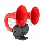 Seger 81jh çiftboynuz havalı korna 24volt ramhorn kırmızı