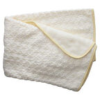 Sarı Yıldız Kabartmalı Kalın Peluş Battaniye 100*120 cm