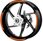 Double Stripe Floresan Turuncu Jant Şeridi Sticker Çınar Extreme 