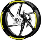 Double Stripe Floresan Sarı Jant Şeridi Sticker Çınar Extreme 