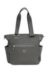 Çok Cepli Kadın Omuz Çantası Büyük Boy Günlük HV4003 Koyu Gri