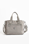 Çok Cepli Çapraz Askılı Kadın Omuz Çantası Küçük Boy Günlük HV7000 Gri