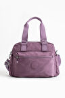 Çok Cepli Kadın Omuz Çantası Orta Boy Günlük HV4018 Açık Mor