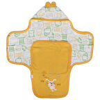 Unisex Sarı Renkli Hayvan Desenli Kundak Battaniye