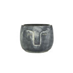 Head Antrasit Çimento Saksı 16*13cm