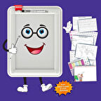 CT-STONES 32 Farklı Etkinlikli Kalem ve Silgi Hediyeli Eğitici Sihirli Etkinlik Tahtası