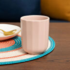 Bevel Pembe Seramik Kulpsuz Mug