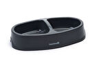 Beeztees İkili Mama ve Su Kabı, Plastik, Antrasit, 27x16,5x6cm, 2x400ml
