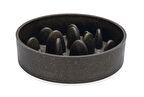 Beeztees DBL Köpek Yavaş Besleme Mama Kabı, Bambu, Antrasit, 21cm, 1430ml