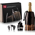 Vacu Vin 38899606 Şampanya Aksesuar Seti Şampanya Açacağı Soğutucu Servis  Stopper Kutulu