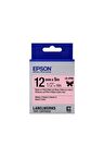 Epson LK-4PBK Siyan Üzeri Pembe 12MM 5Metre Etiket